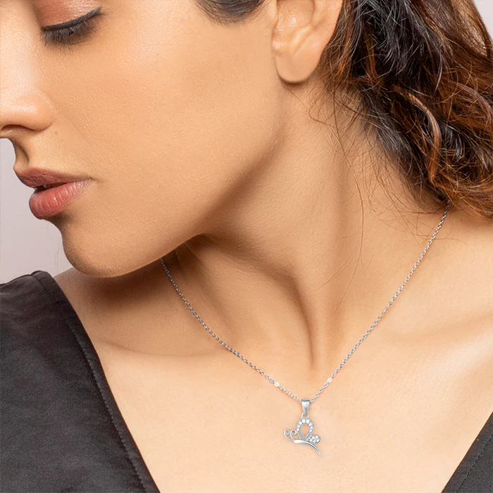 Silver Love Like A Butterfly Pendant With Link Chain - Image 2