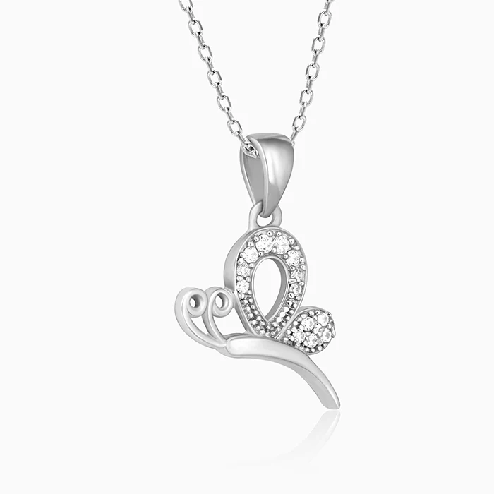 Silver Love Like A Butterfly Pendant With Link Chain - Image 3