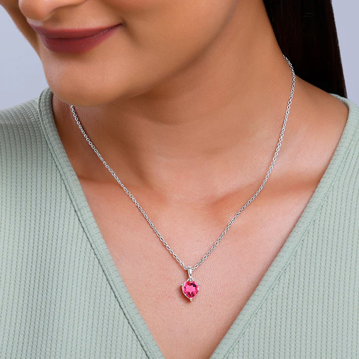 Silver Love Me Pendant With Link Chain - Image 3