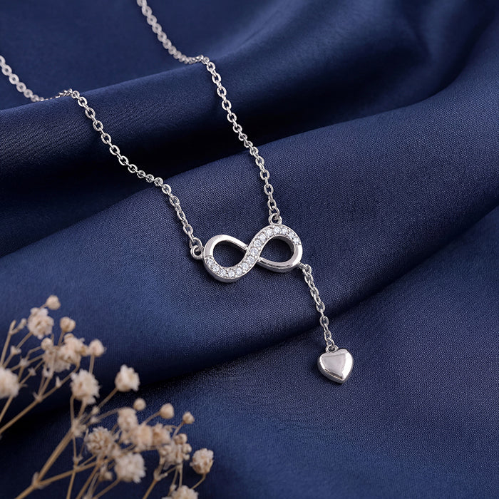 Silver Lovely Infinity Necklace - Image 2