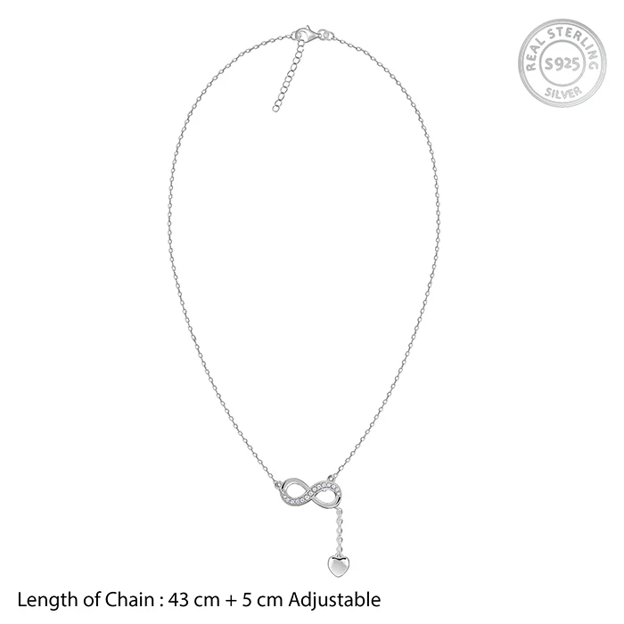 Silver Lovely Infinity Necklace - Image 5