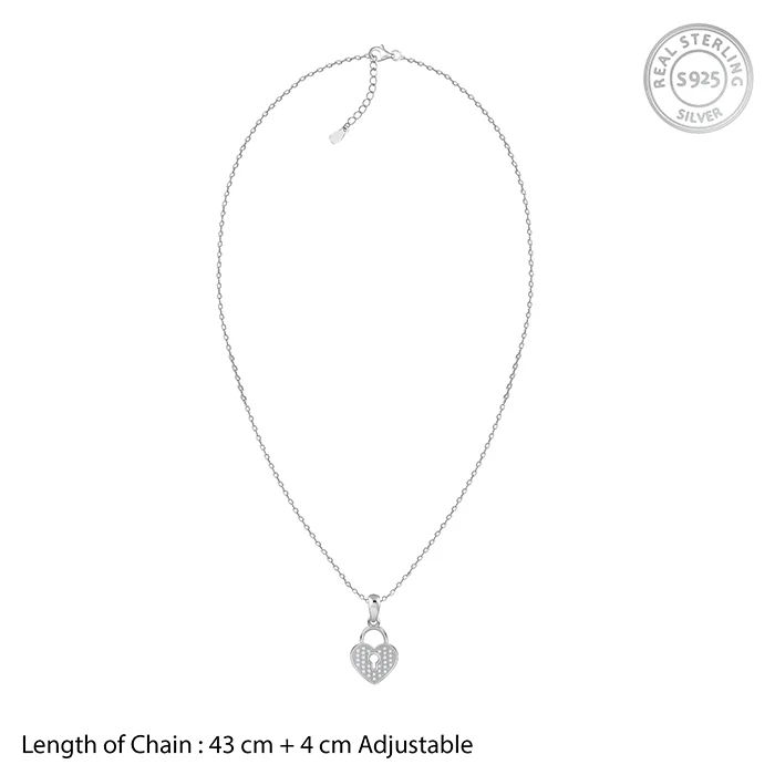 Silver Lovely Key Pendant With Link Chain - Image 5