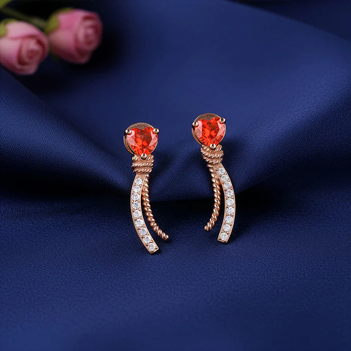 Rose Gold Sway With Me Earrings - Image 2