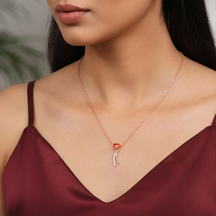 Rose Gold Sway With Me Necklace - Image 3
