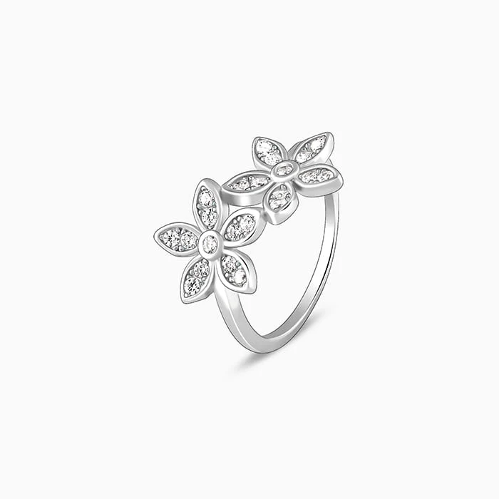 Silver Love's Flower Ring - Image 4