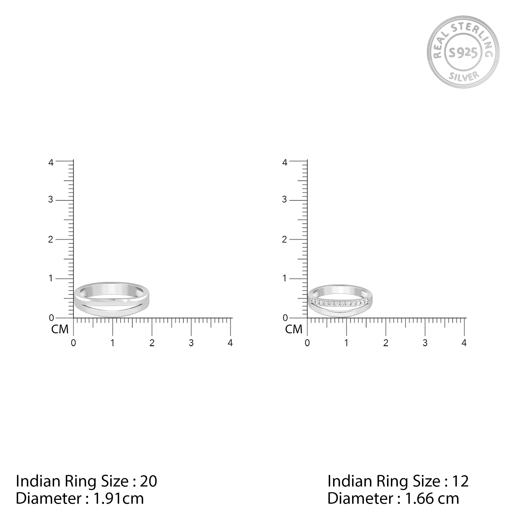 Silver LustreLoop Couple Rings - Image 5