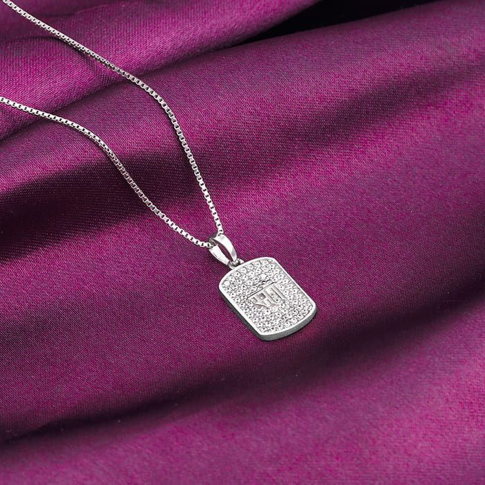 Silver Maa Love Pendant With Box Chain - Image 2