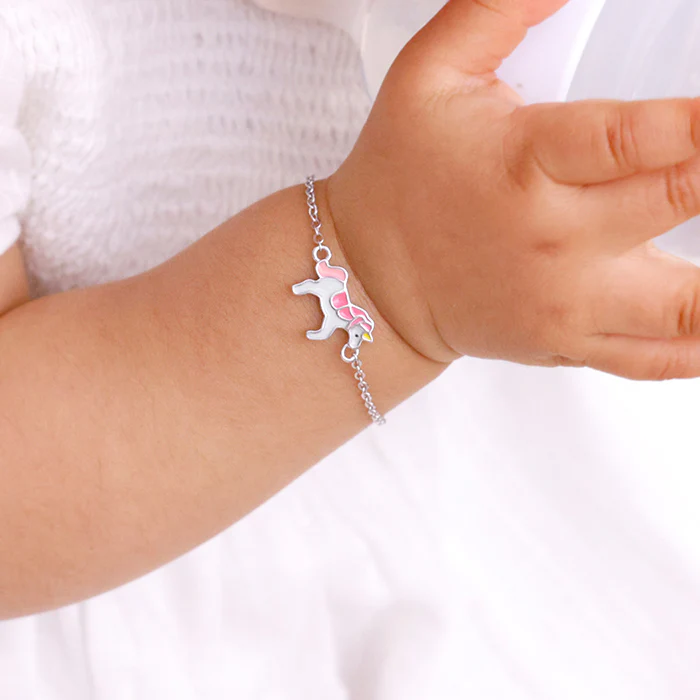 Silver Magical Unicorn Kids Bracelet (0 - 2 Years) - Image 3