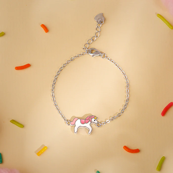 Silver Magical Unicorn Kids Bracelet (2 - 8 Years) - Image 2