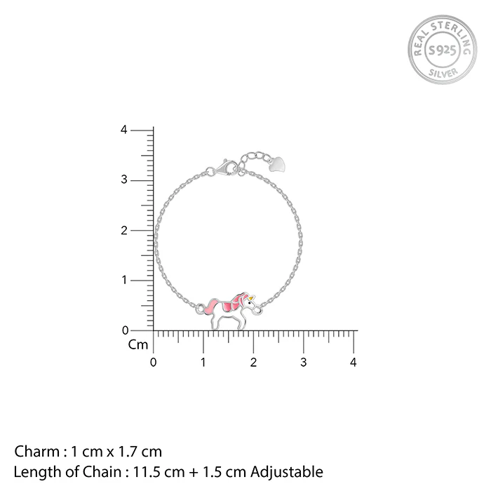 Silver Magical Unicorn Kids Bracelet (2 - 8 Years) - Image 4