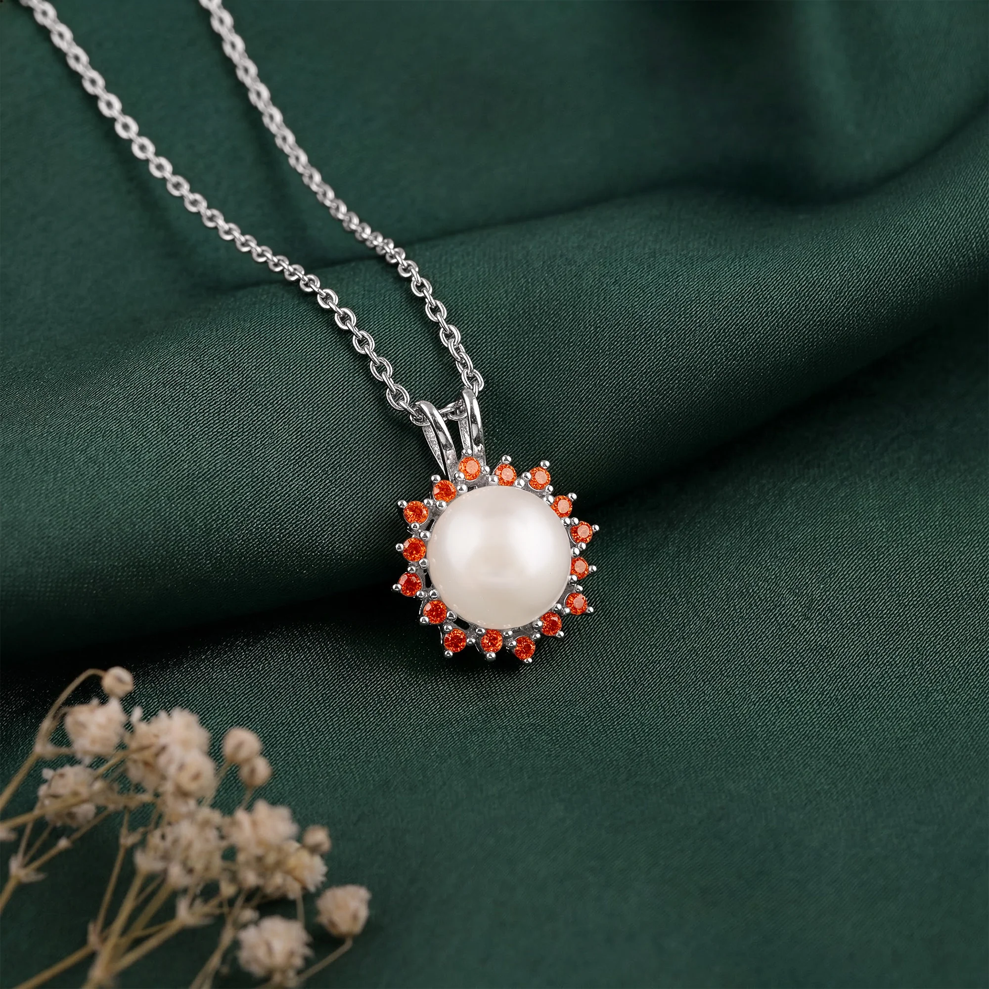 Silver Mahagauri Pendant With Link Chain - Image 2