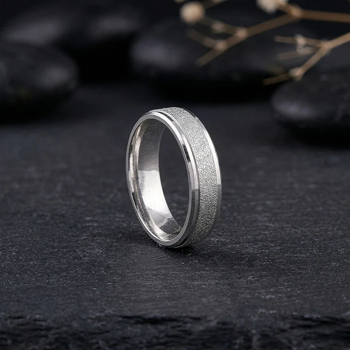 Silver Majestic Shine Band For Him - Image 2