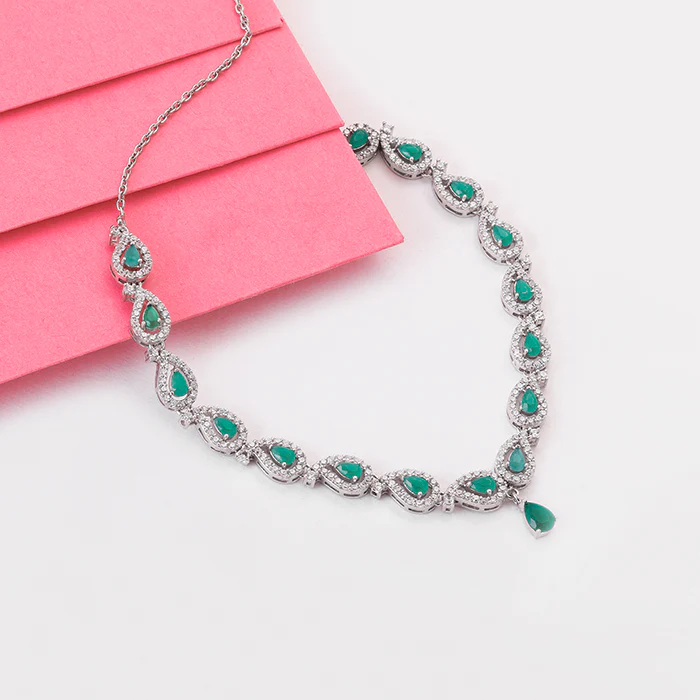 Silver Mango Leaf Necklace - Image 2