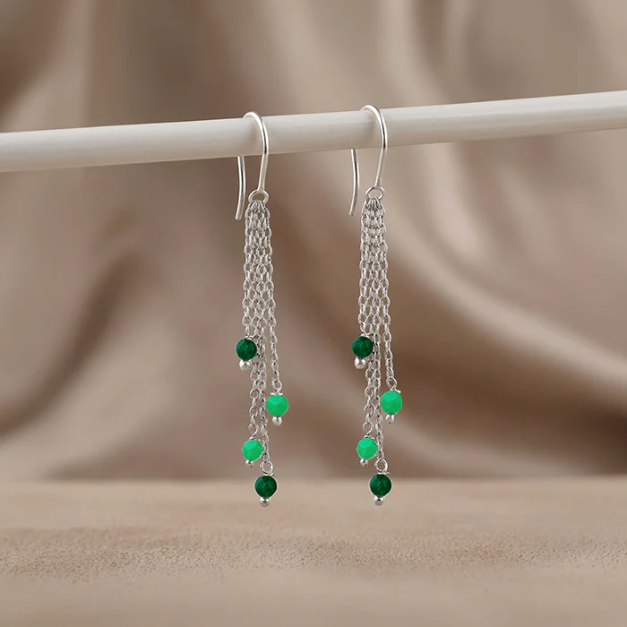 Silver Meridian Dangler Earrings - Image 2
