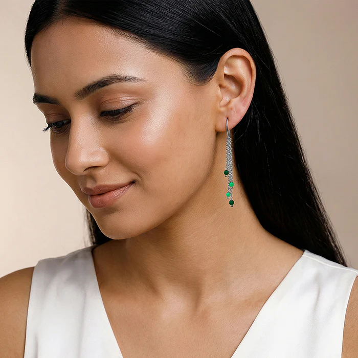 Silver Meridian Dangler Earrings - Image 3