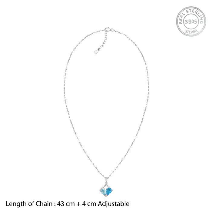Silver Met Love Pendant With Link Chain - Image 6