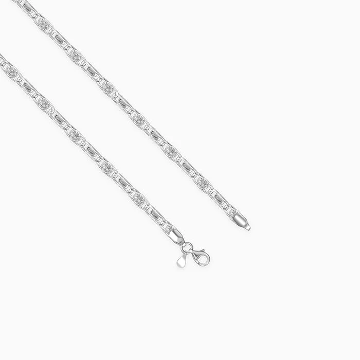 Silver Metal Mingle Chain for Him - Image 4