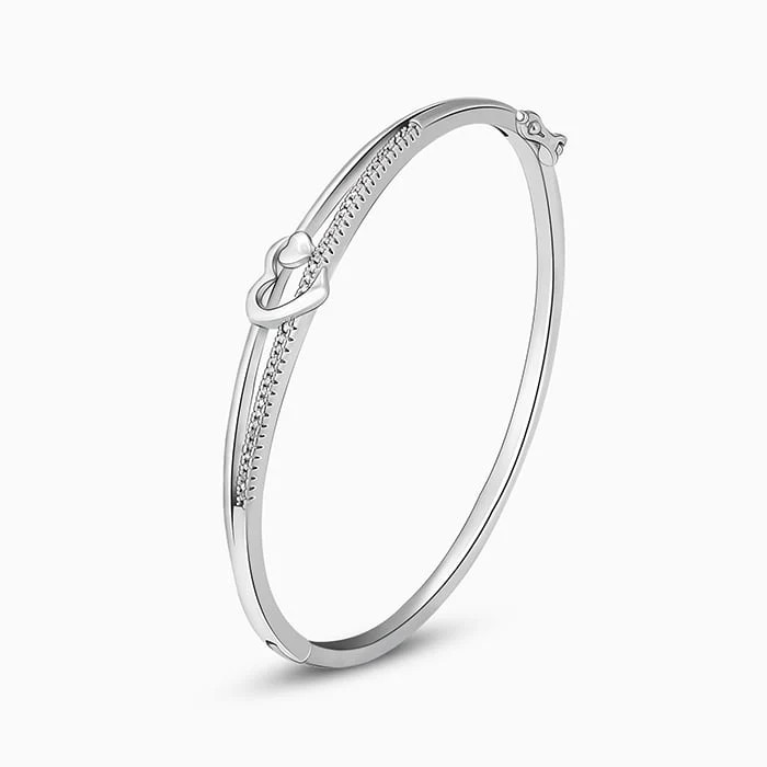 Silver Minimal Heart Bracelet - Image 4