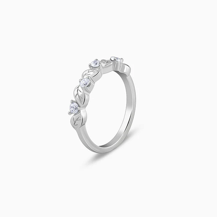 Silver Minimalist Wreath Ring - Image 4