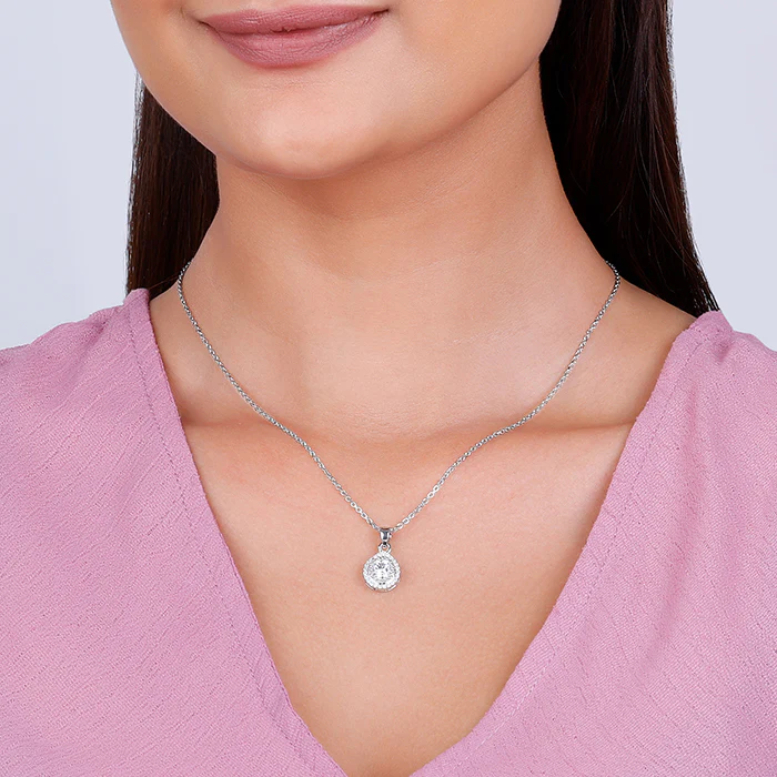 Silver Mirth Pendant With Link Chain - Image 3