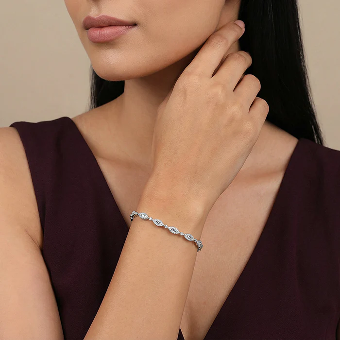 Silver Modern Nazar Bracelet - Image 3