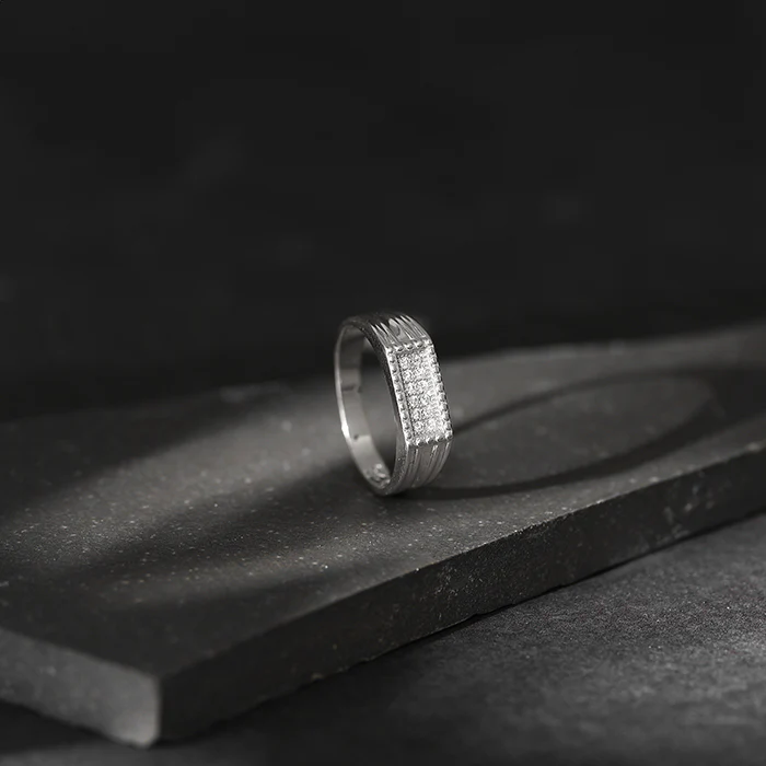 Silver Modern Simplicity Ring For Him - Image 2