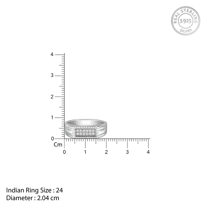 Silver Modern Simplicity Ring For Him - Image 5