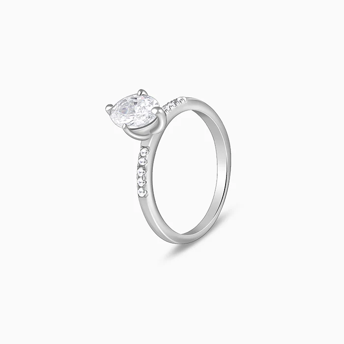 Silver Moonlit Marquise Ring - Image 4