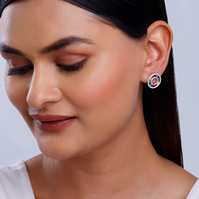 Silver Orb of Grace Earrings - Image 3