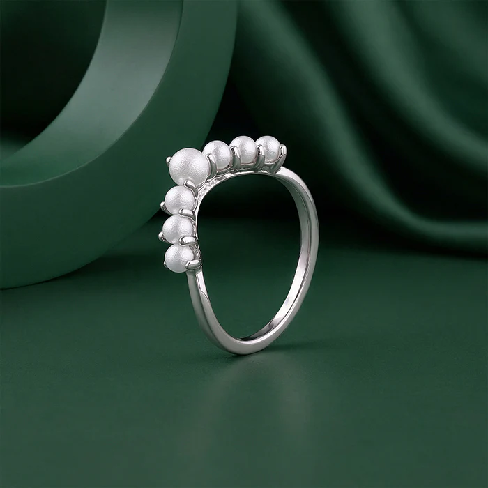 Silver Olivia Pearl Ring (Size 12) - Image 2
