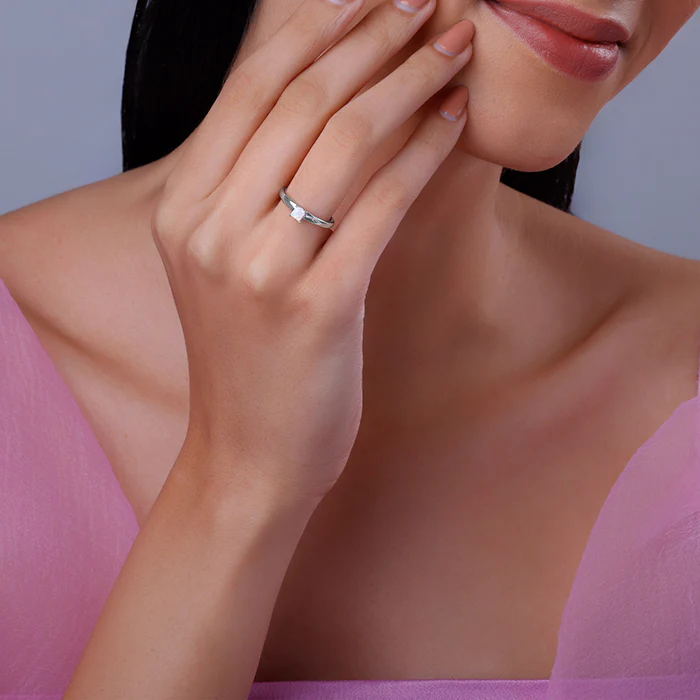 Silver Opal Square Ring - Image 3