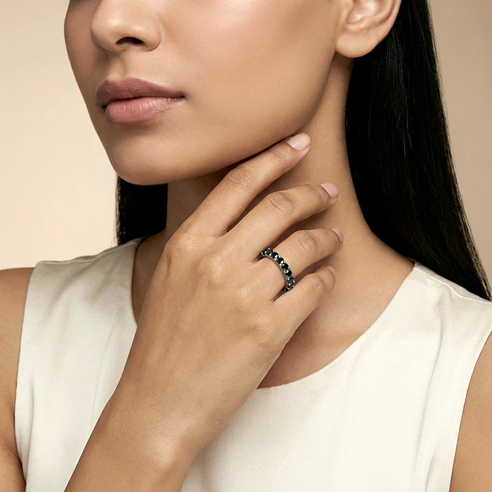 Silver Orbit Stone Ring (Size 12) - Image 3