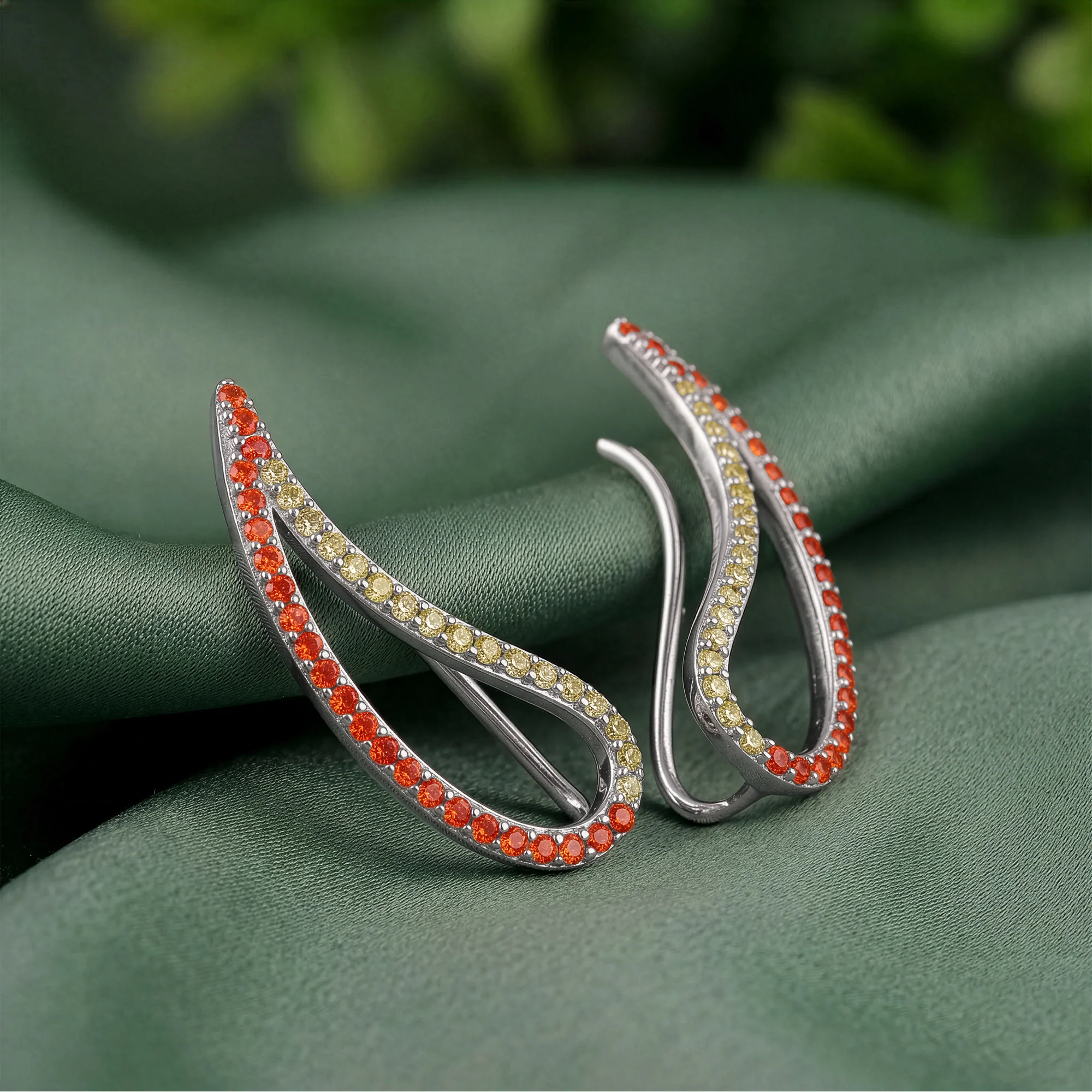 Silver Oshun Earrings (Clip On) - Image 2