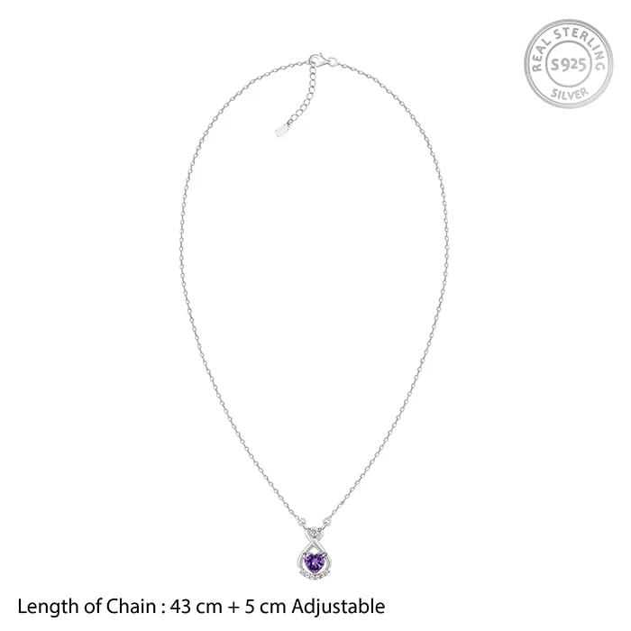 Silver Perennial Love Pendant With Link Chain - Image 6