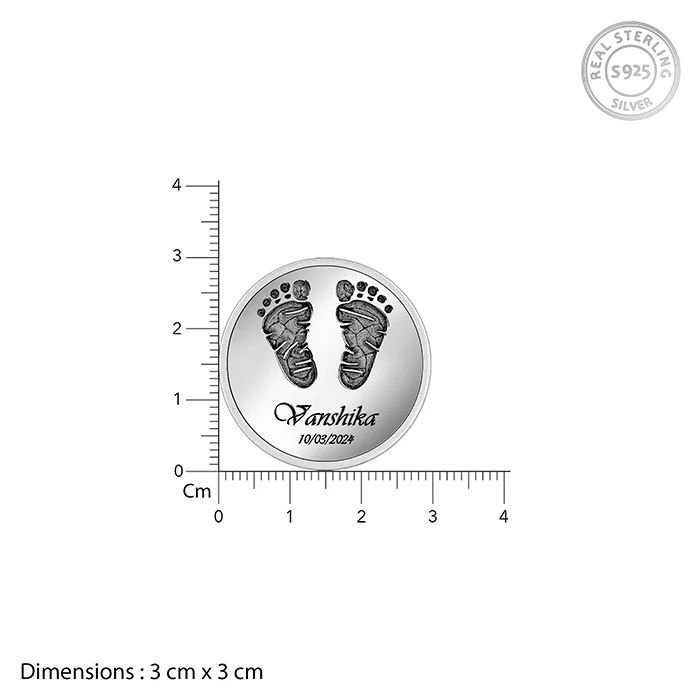 Silver Personalised Baby Birthday Coin - Image 6