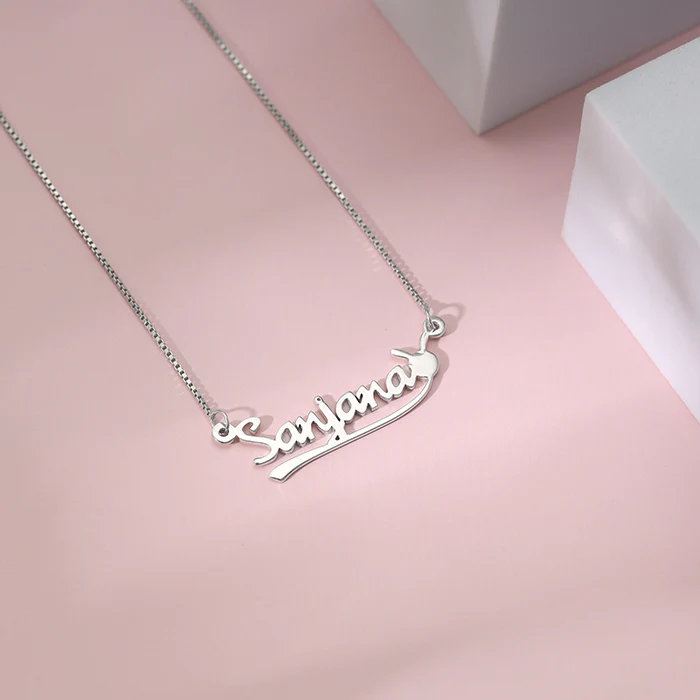 Silver Personalised Bunny Necklace - Image 3