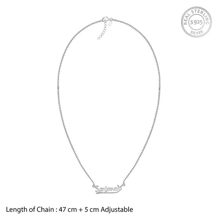 Silver Personalised Bunny Necklace - Image 6