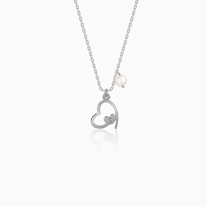 Silver Personalised Classic Heart Necklace - Image 2