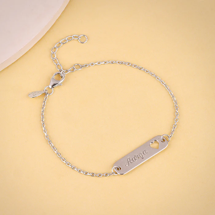 Silver Personalised Cosy Heart Bracelet - Image 2