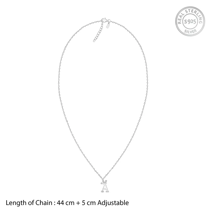 Silver Personalised Crown Initial Pendant - Image 6