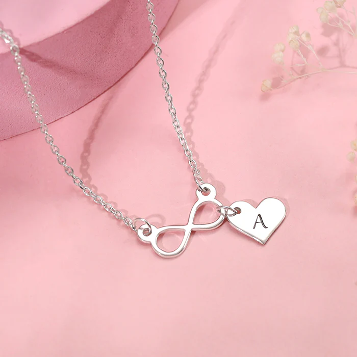 Silver Personalised Endless Echo Necklace - Image 2