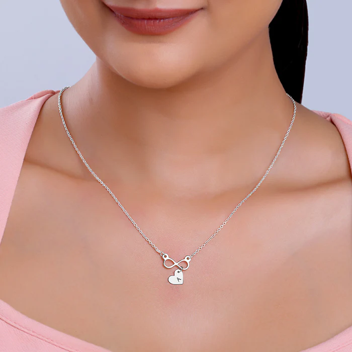 Silver Personalised Endless Echo Necklace - Image 3