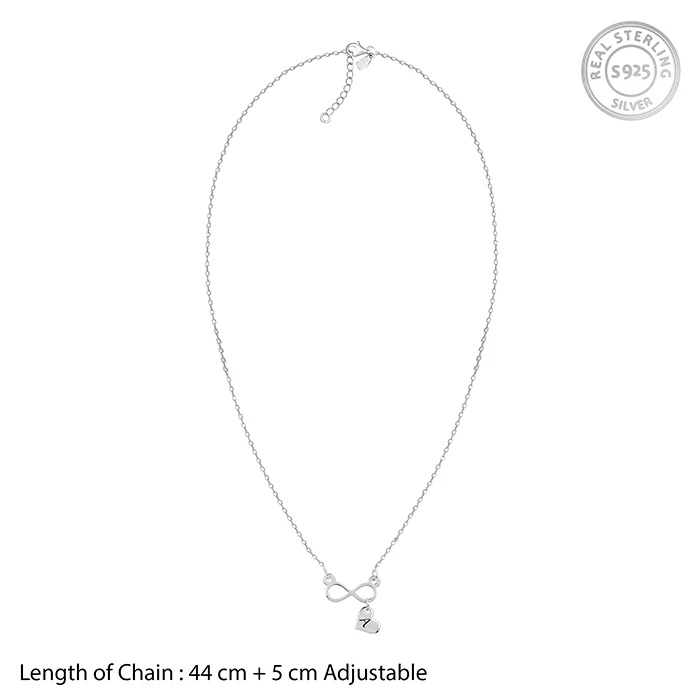 Silver Personalised Endless Echo Necklace - Image 5