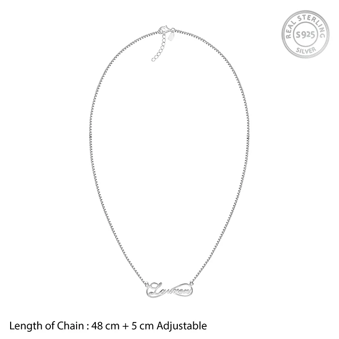 Silver Personalised Infinite Promises Pendant - Image 6