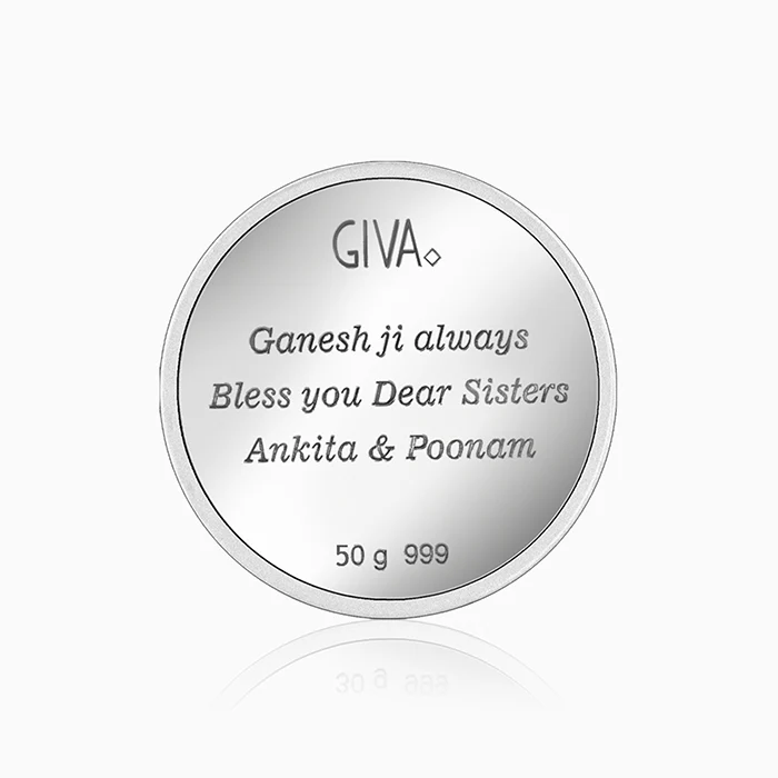 Silver Personalised Ganesha Coin- 50g - Image 3