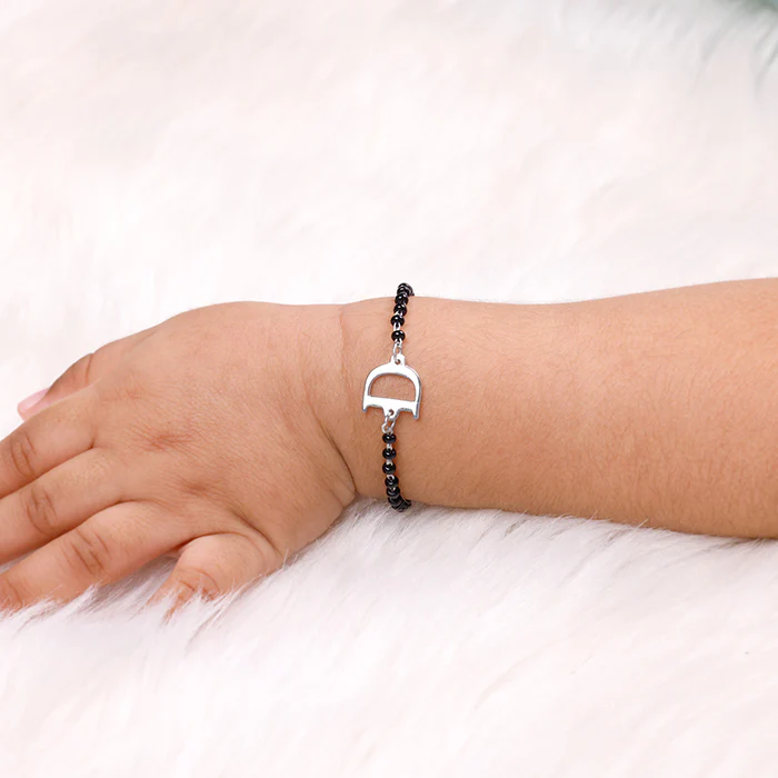 Silver Personalised Initial Nazariya Kids Bracelet (0 - 2 Years) - Image 3