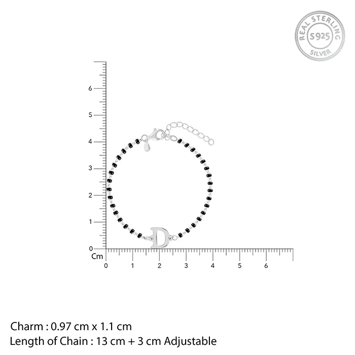 Silver Personalised Initial Nazariya Kids Bracelet (2 - 8 Years) - Image 4