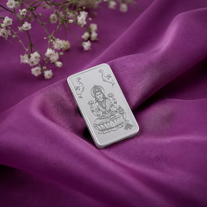 Silver Personalised Lakshmi Bar - 10g - Image 3