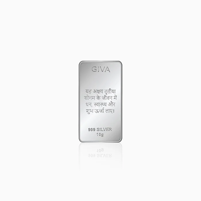 Silver Personalised Lakshmi Bar - 10g - Image 4