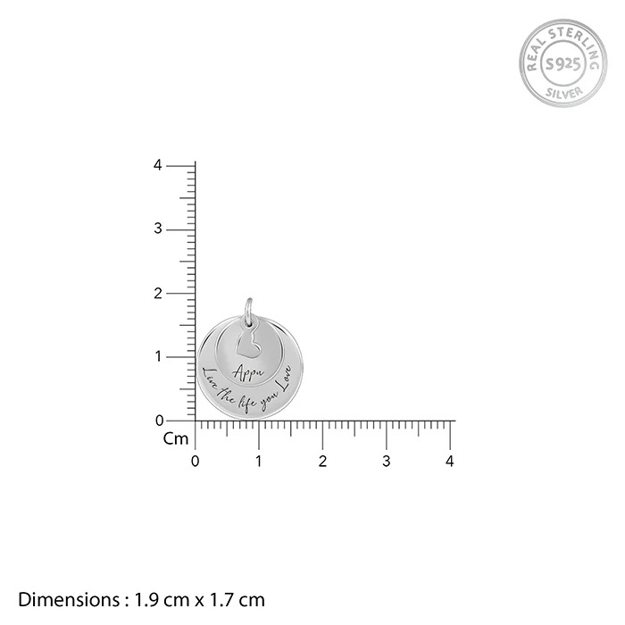 Silver Personalised Layered Coins Name Necklace - Image 4